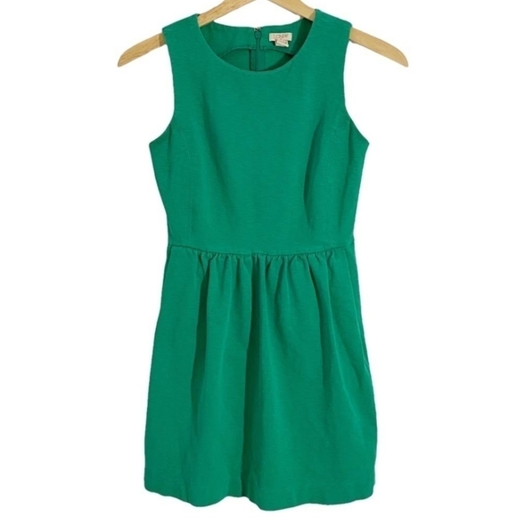 J. Crew Classic Green Dress with Pockets Size Small - Picture 2 of 5